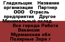 Гладильщик › Название организации ­ Партнер, ООО › Отрасль предприятия ­ Другое › Минимальный оклад ­ 20 000 - Все города Работа » Вакансии   . Мурманская обл.,Полярные Зори г.